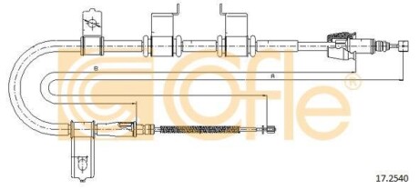 Трос ручного гальма COFLE 172540