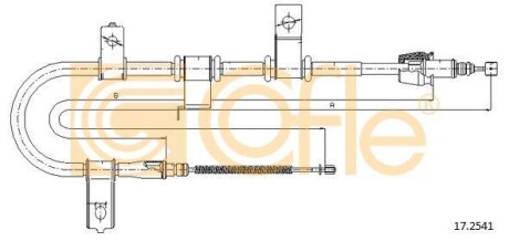 Трос ручного гальма COFLE 172541