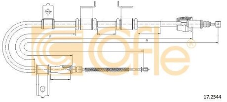 Трос, стояночная тормозная система COFLE 17.2544