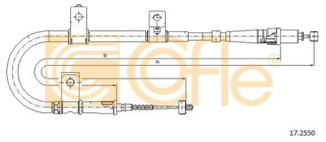 Трос ручного гальма COFLE 17.2550