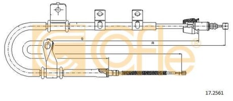 Трос ручного гальма COFLE 17.2561