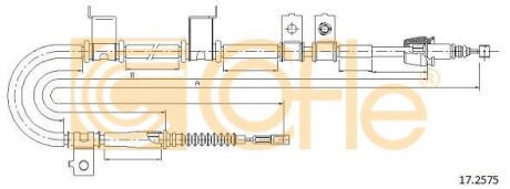 Трос ручного гальма COFLE 172575