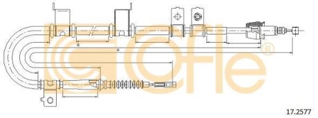 Трос стояночного гальма задній лівий COFLE 172577