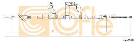 Трос, стояночная тормозная система COFLE 17.2584
