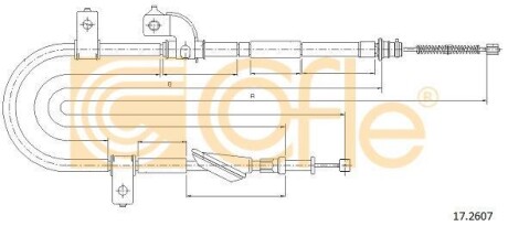 Трос ручного гальма COFLE 17.2607