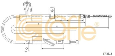 Трос ручного гальма COFLE 172612