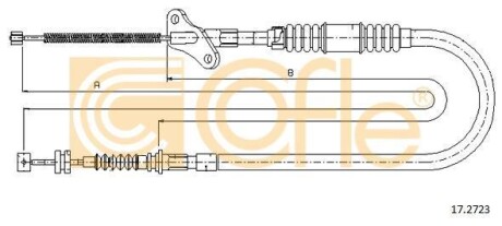 Трос ручного гальма COFLE 172723