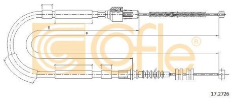 Трос ручного гальма COFLE 17.2726