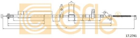 Трос ручного гальма COFLE 172741