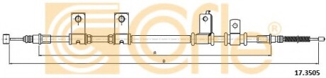 Трос, стояночная тормозная система COFLE 17.3505