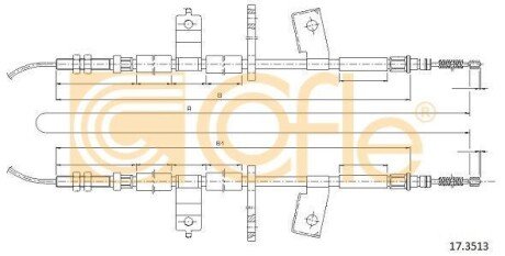 Трос, стояночная тормозная система COFLE 17.3513