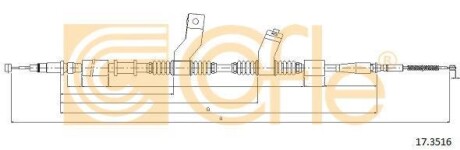 Трос ручного гальма COFLE 173516