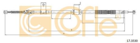 Трос ручного гальма COFLE 173530