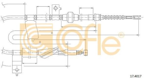 Трос, стояночная тормозная система COFLE 17.4017