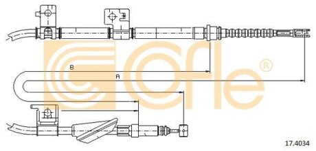 Трос ручного гальма COFLE 174034