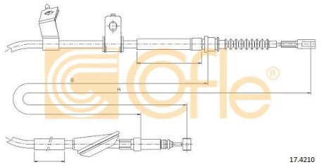 Трос ручного гальма COFLE 17.4210