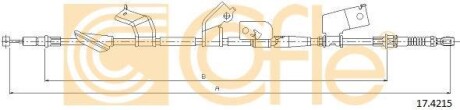 Трос ручного гальма COFLE 17.4215