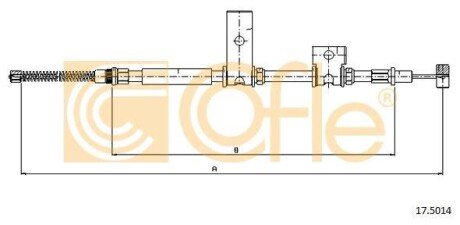 Трос, стояночная тормозная система COFLE 17.5014