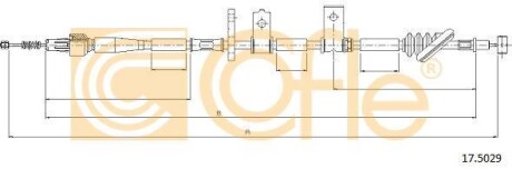 Трос ручного гальма COFLE 17.5029
