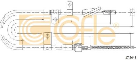 Трос, стояночная тормозная система COFLE 175048