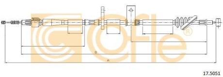 Трос ручного гальма COFLE 17.5051