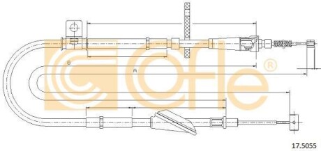 Трос ручного гальма COFLE 17.5055