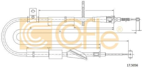 Трос, стояночная тормозная система COFLE 17.5056