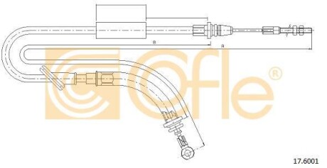 Трос ручного гальма COFLE 176001