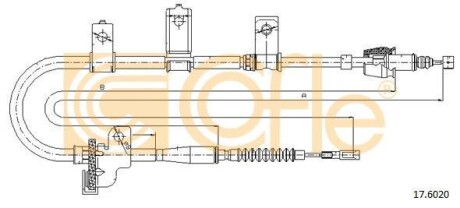 Трос ручного гальма COFLE 176020