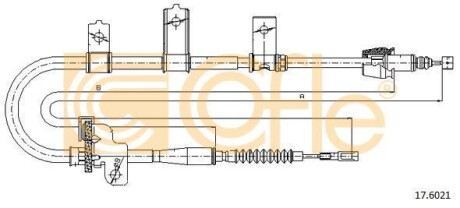 Трос ручного гальма COFLE 17.6021