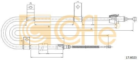 Трос, стояночная тормозная система COFLE 17.6023