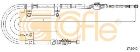 Трос, стояночная тормозная система COFLE 17.6040