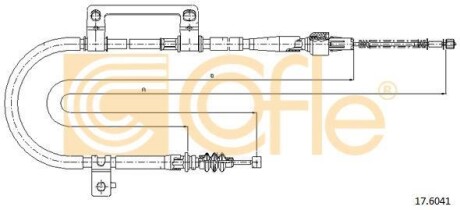 Трос ручного гальма COFLE 17.6041