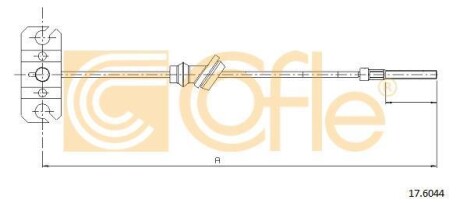Трос, стояночная тормозная система COFLE 176044