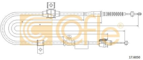 Трос, стояночная тормозная система COFLE 17.6050