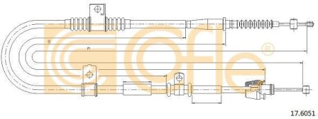 Трос, стояночная тормозная система COFLE 176051