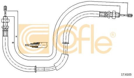Трос ручного гальма COFLE 17.6105