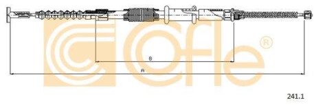 Трос, стояночная тормозная система COFLE 241.1