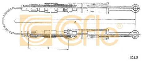 Трос, стояночная тормозная система COFLE 321.5