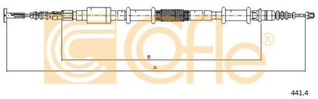 Трос, стояночная тормозная система COFLE 441.4