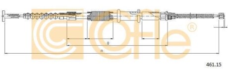 Трос, стояночная тормозная система COFLE 461.15