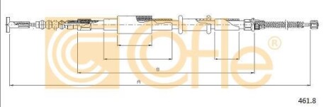 Трос ручного гальма COFLE 461.8