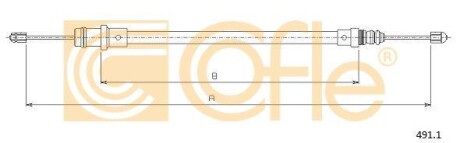 Трос, стояночная тормозная система COFLE 491.1