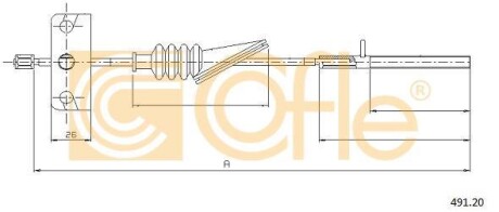 Трос ручника COFLE 491.20