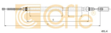 Трос, стояночная тормозная система COFLE 491.4