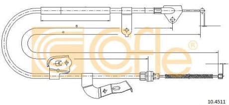 Трос ручного гальма COFLE 92104511