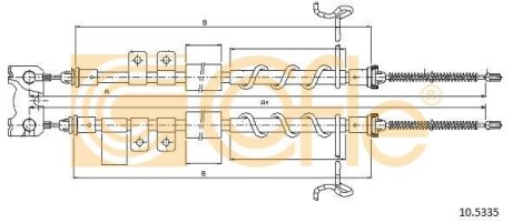 LINKA - HAMULEC RECZNY COF 10.5335 COFLE 92105335