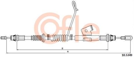 LINKA HAMULCA RĘCZNEGO FORD COFLE 92105349