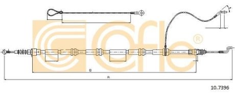 Трос ручного гальма COFLE 92107396