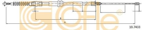 LINKA HAMULCA VW CADDY 08> LE/PR 2025/757MM 10.7433 SZT COFLE 92107433